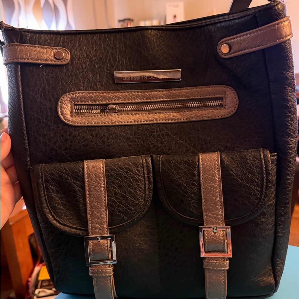 Elegant Black and Brown Men's Backpack